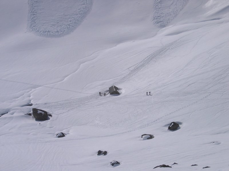 Vue sur la cabane d'Auloueilh