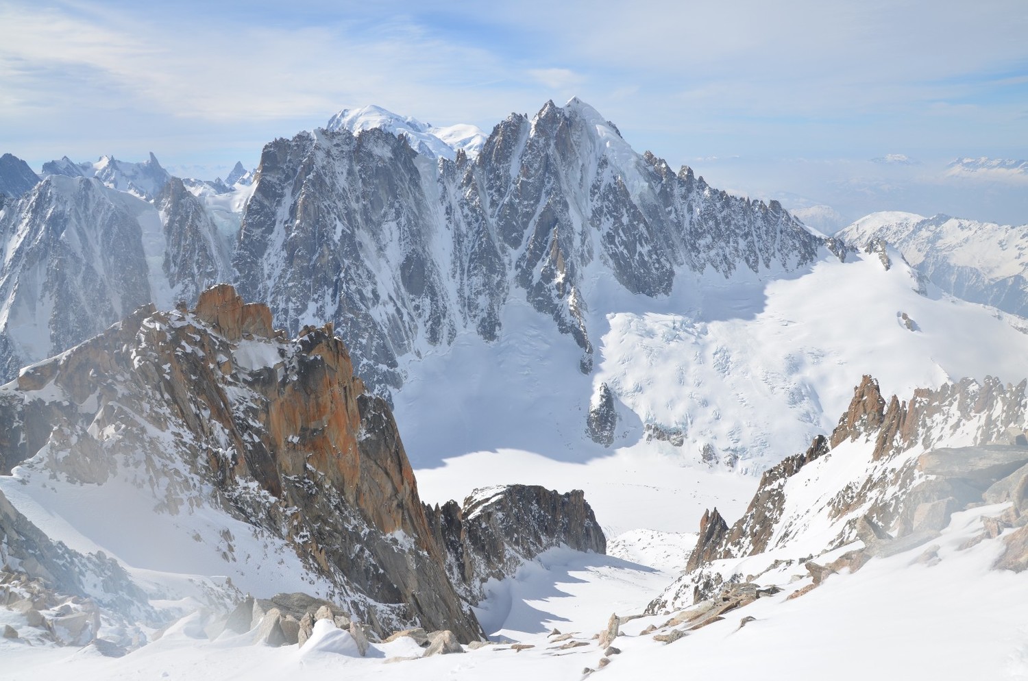 Glacier du Milieu, les Droites, la Verte