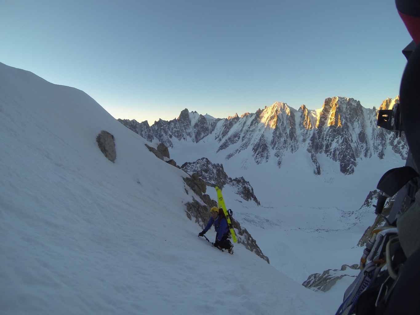Aiguille d’Argentière : Couloir en Y