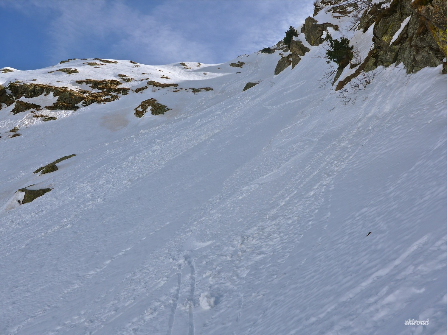 Pas mal sur les contrepentes du dernier couloir.
