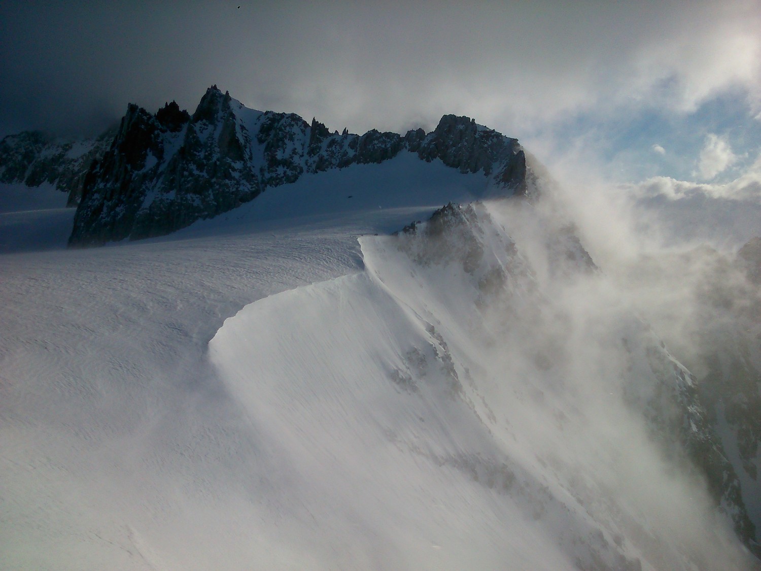 Pointe Helbronner : Vallée Blanche classique depuis ref. Torino