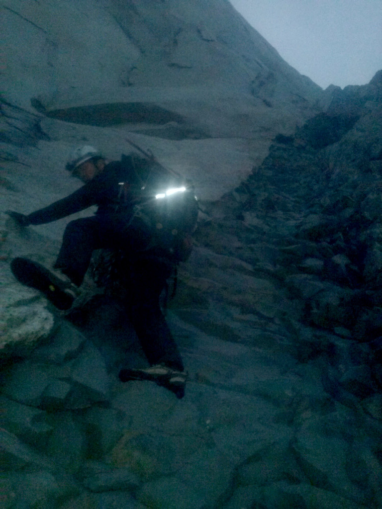 on attaque la première longueur en free solo (4+)