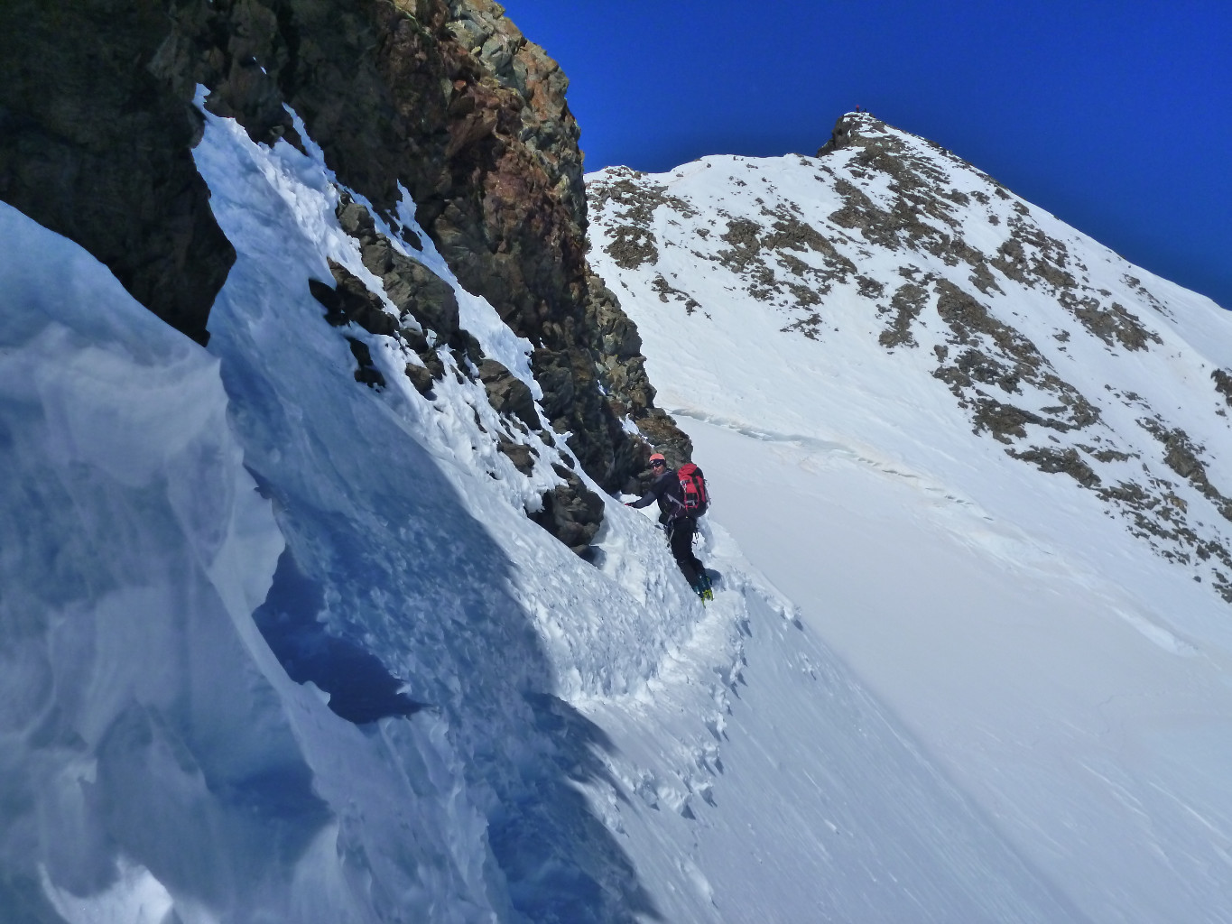 Piz Bernina: verso la cima