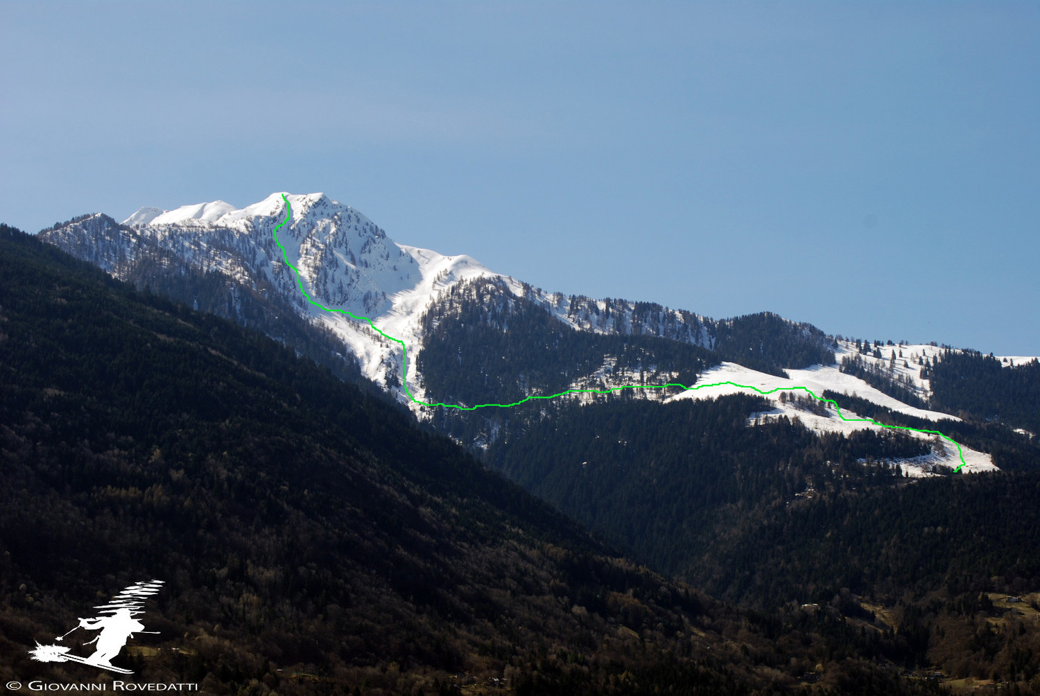 Discesa dal canalone N dal Pizzo dei Galli in Val Guta e arrivo all'Alpe Tagliata