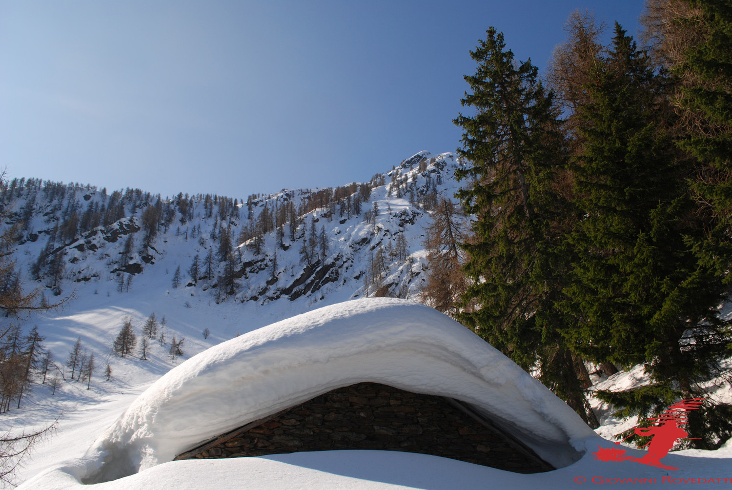 La baita di 1703m in val Giuta