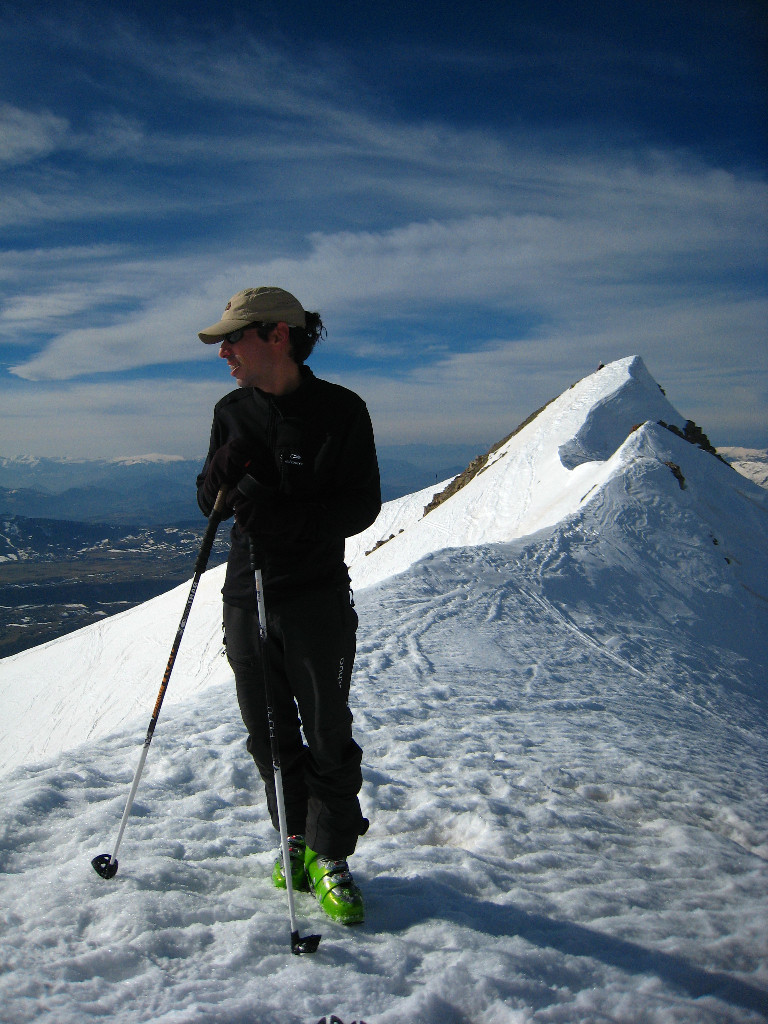 Simon sous le sommet de Soleil Boeuf
