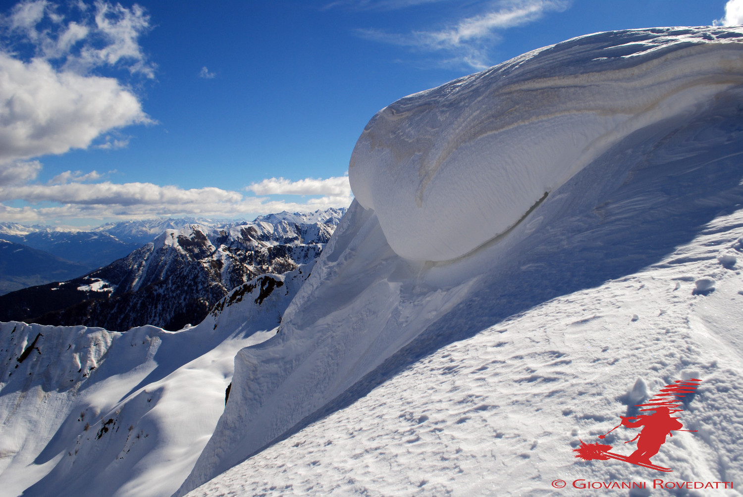 Cornice all'entrata della parete NW del Pizzo Torrenzuolo 2380m