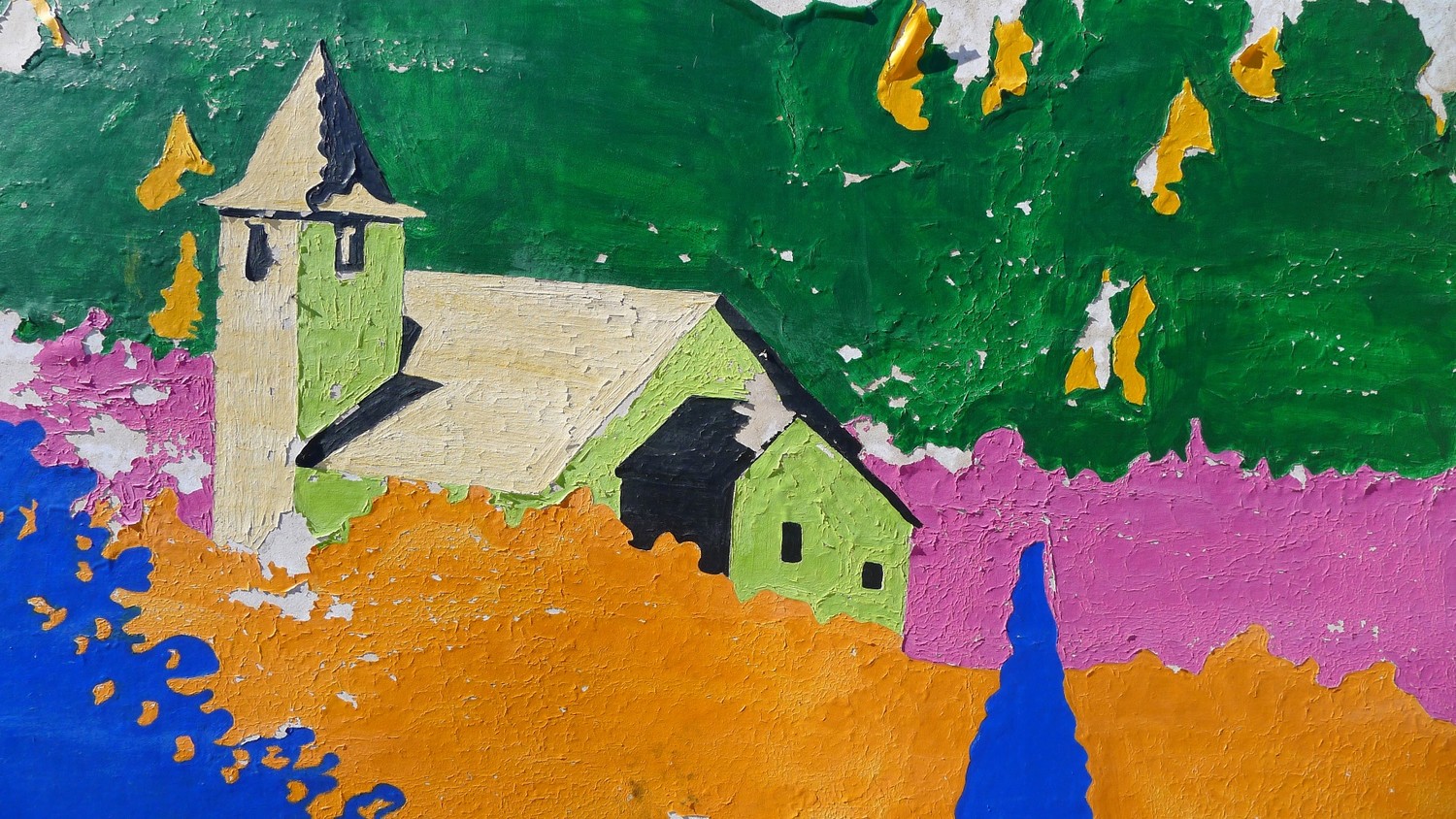 église de champcella en peinture