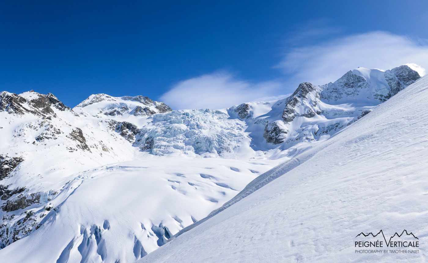 Glacier de Moiry, Pointe de Mourti à droite