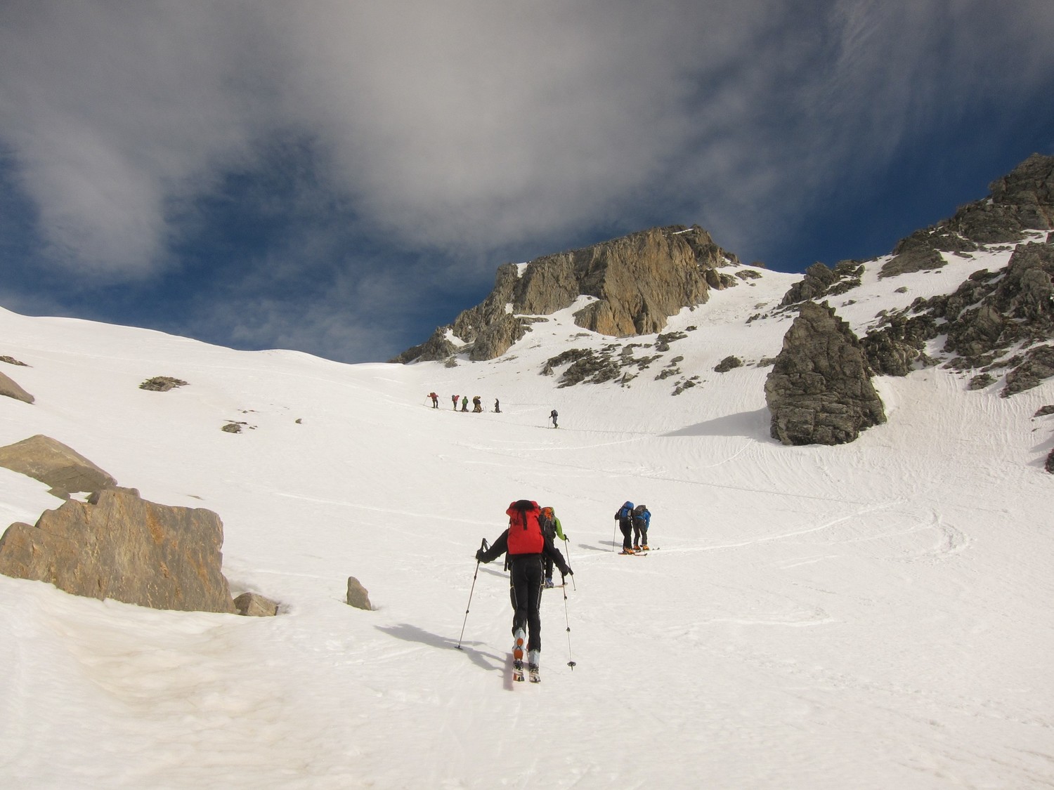 il pendio S sotto la cima