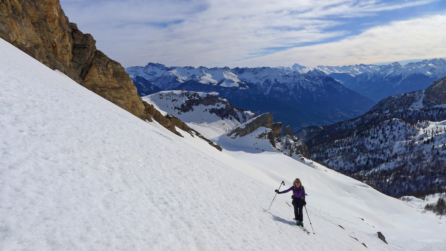 arrivée au col de val haute