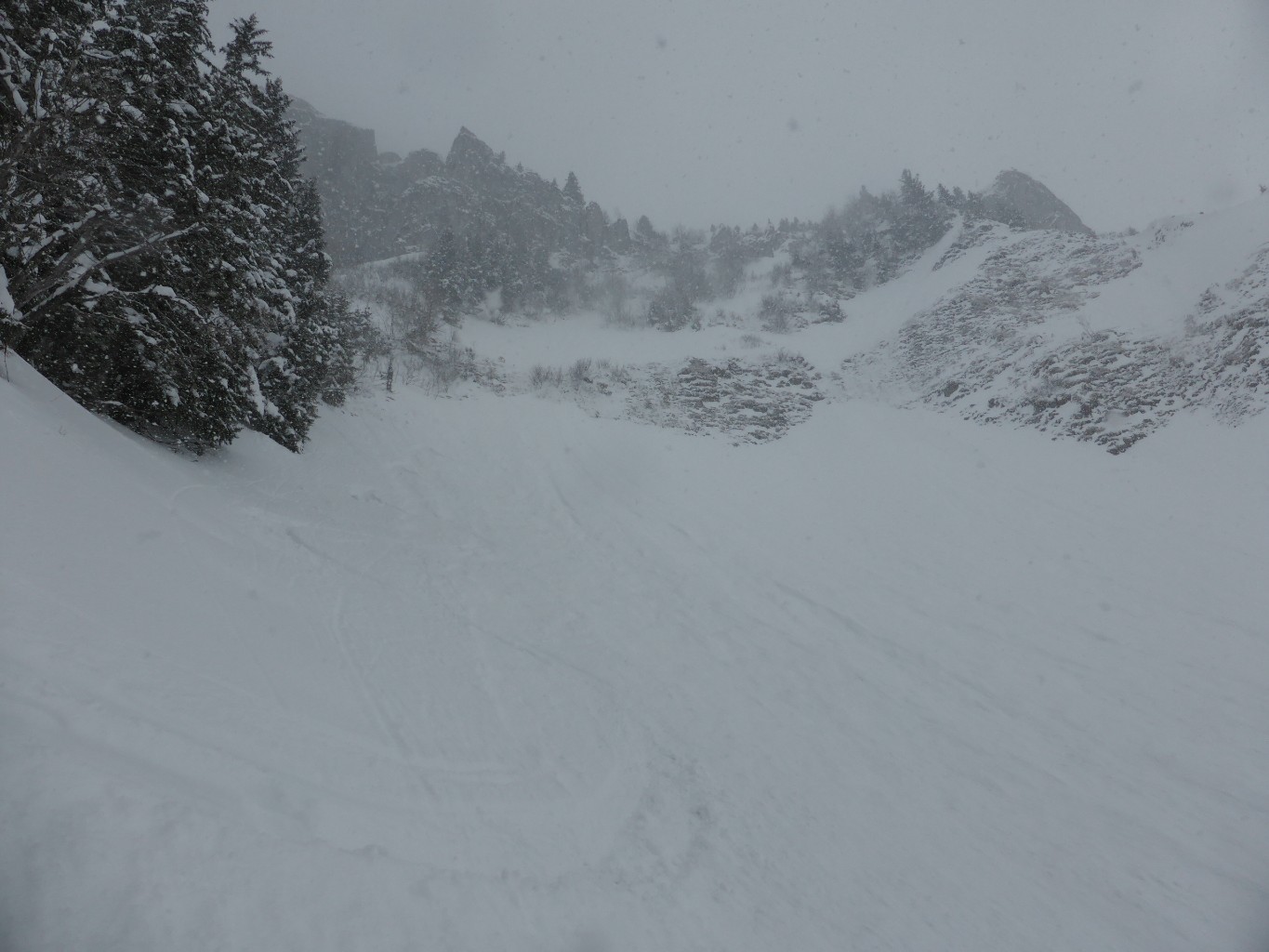 Bonne neige en rive droite