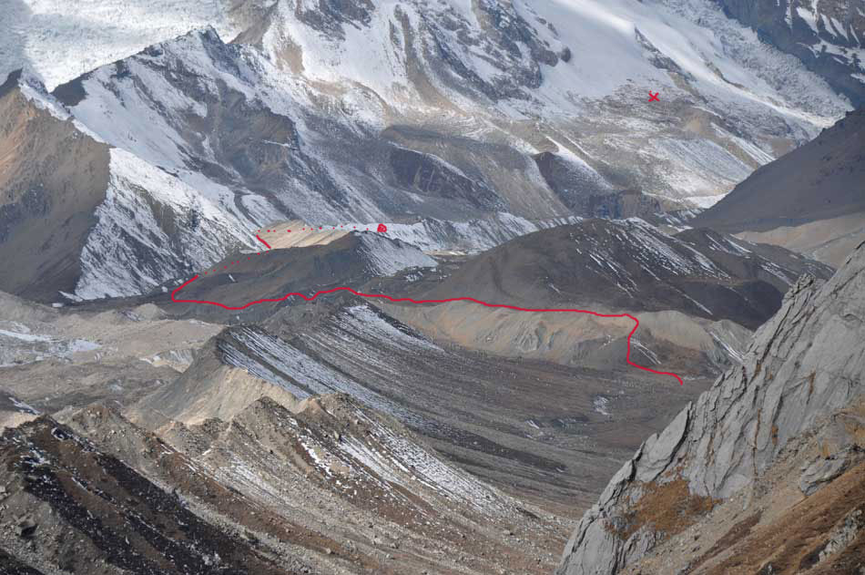 L'accès au camp de base.