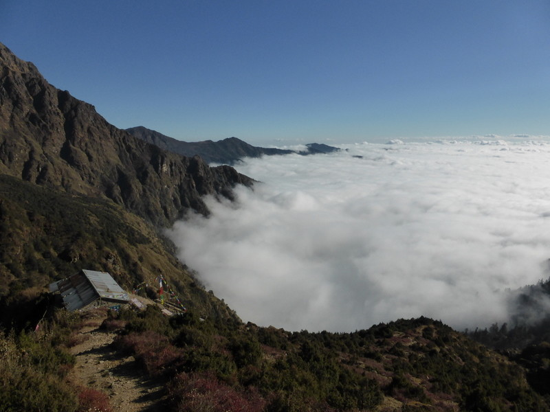 Mer de nuage en dessous de Phedi.