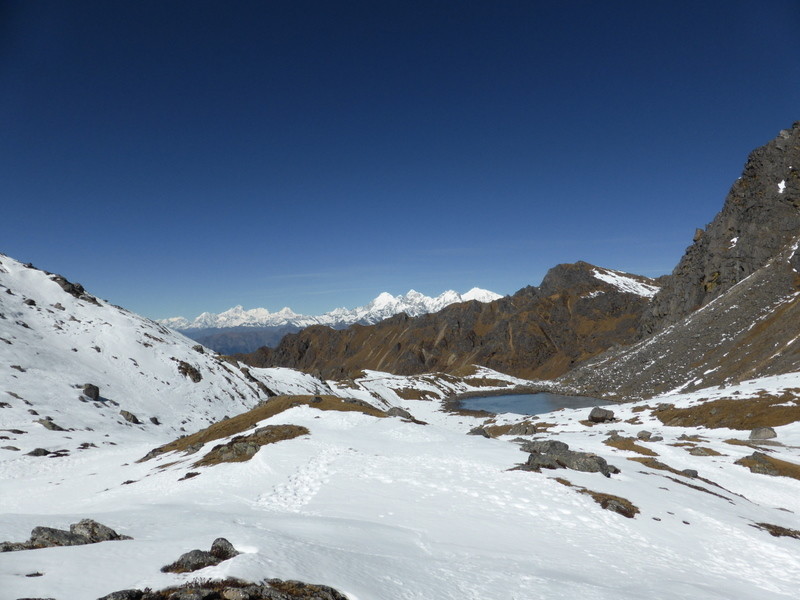 Vu vers l'ouest depuis Lauribina Pass.