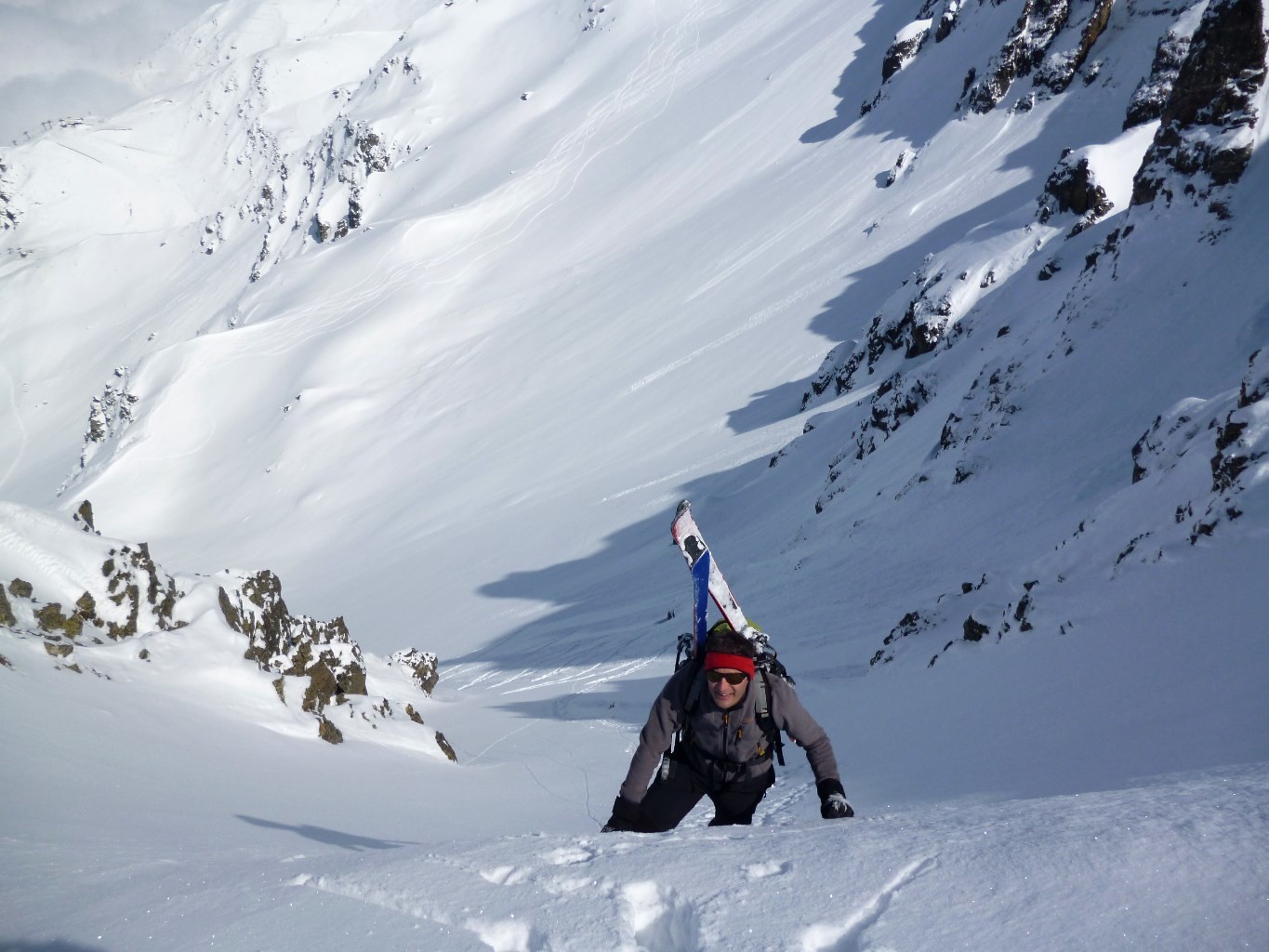 Jas des Lièvres: Arrivée en haut du couloir.