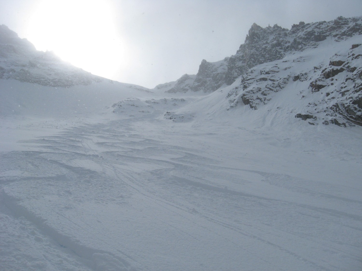 Couloir du Pissoir au milieu