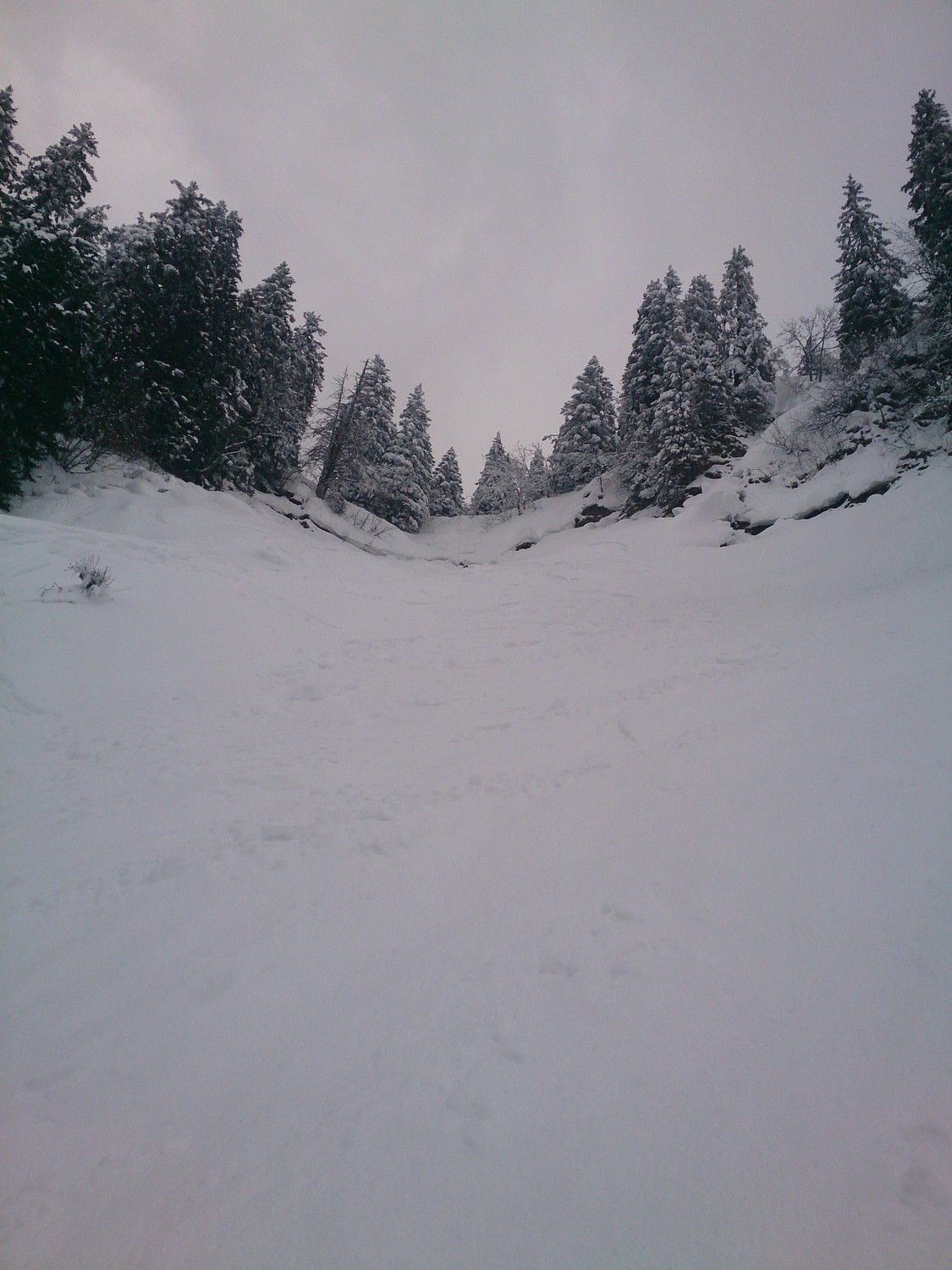 Couloir N et la fissure de reptation