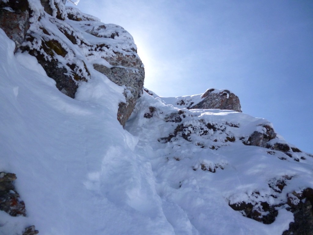Passage mixte d'accès au sommet