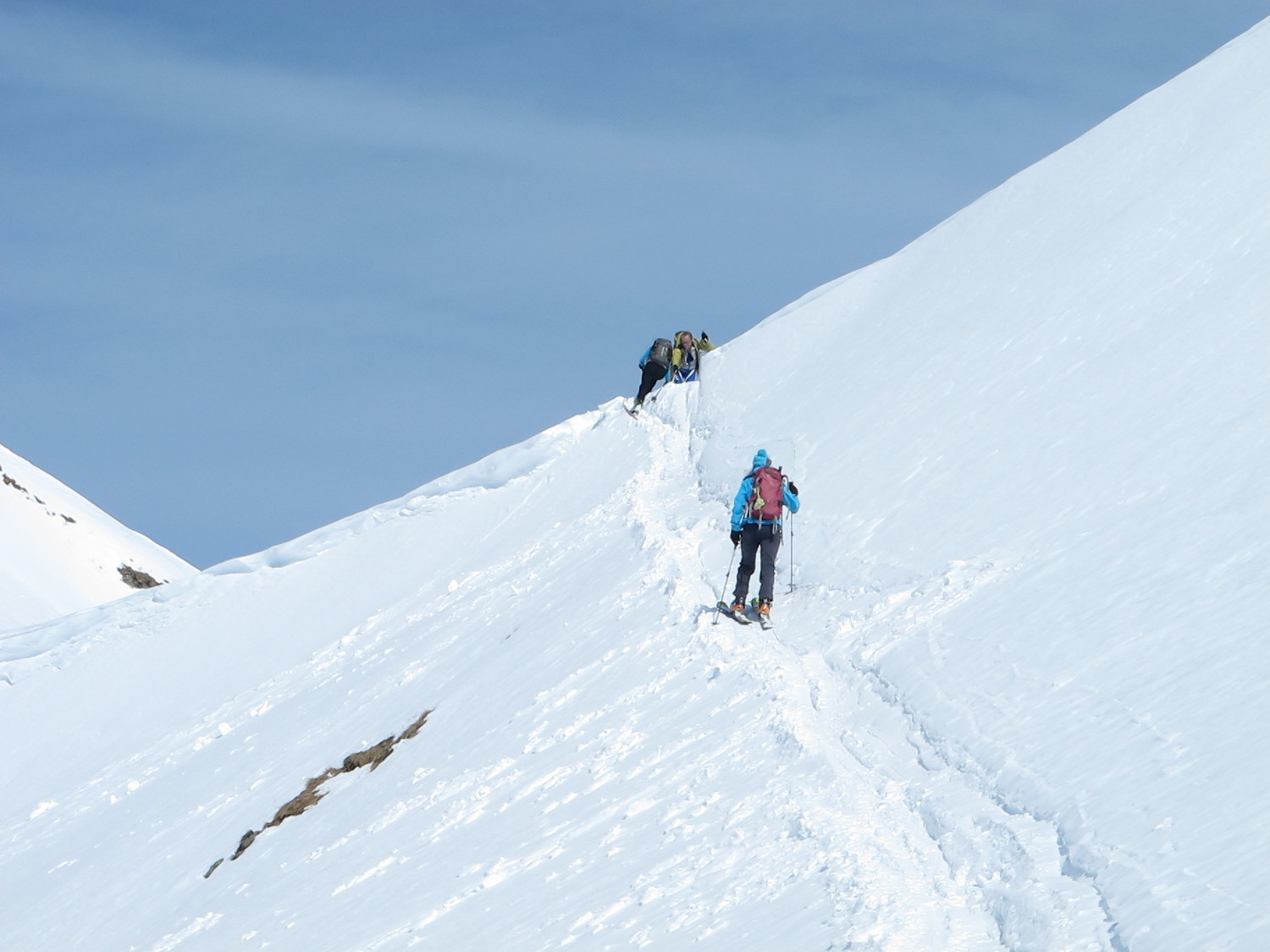 Arrivée au col des Meudes