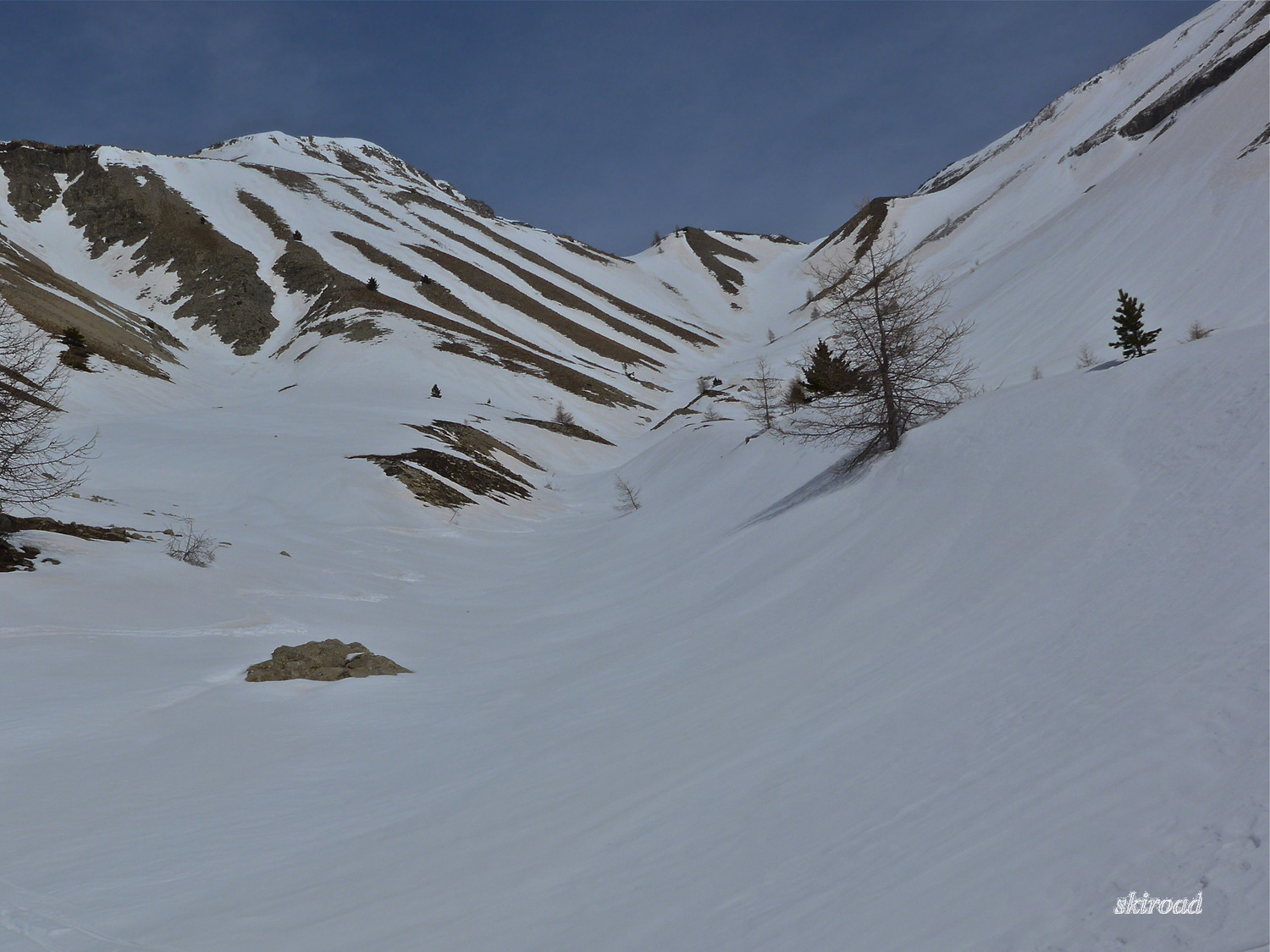 Descente dans le Ravin des Vallières.