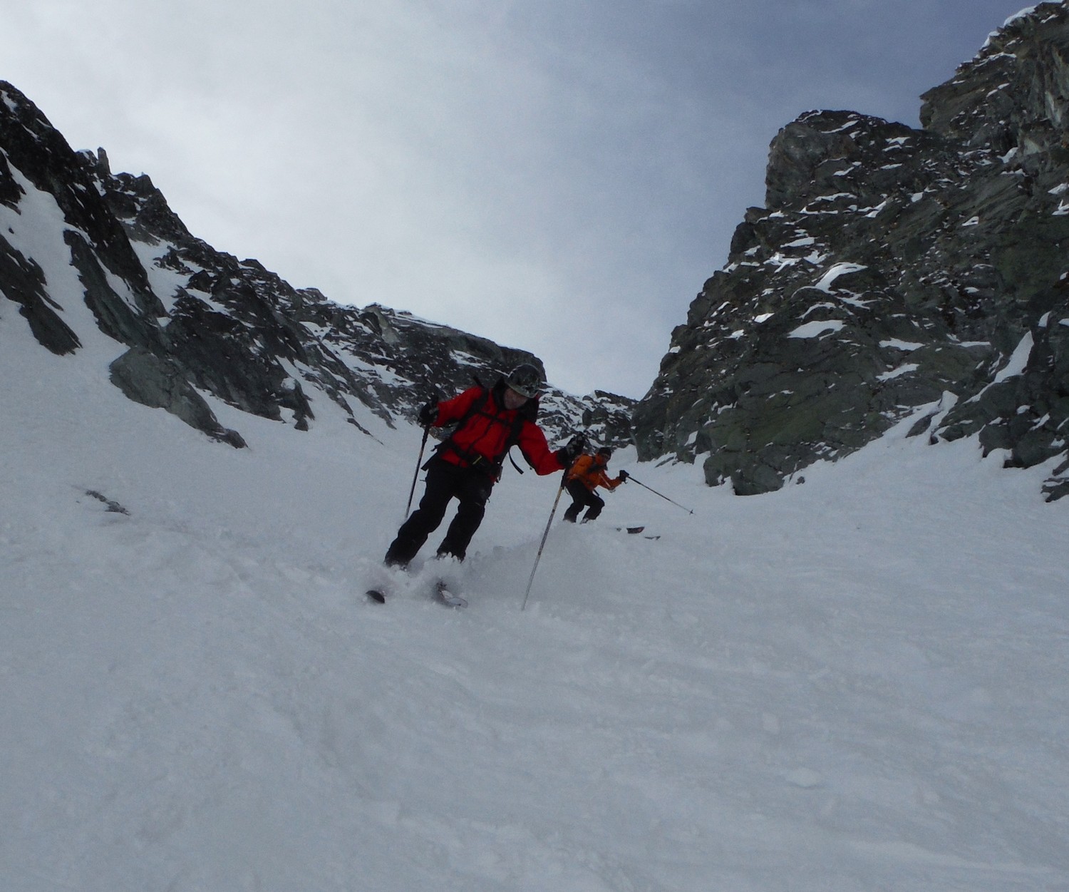 premier tiers du couloir, bonne neige