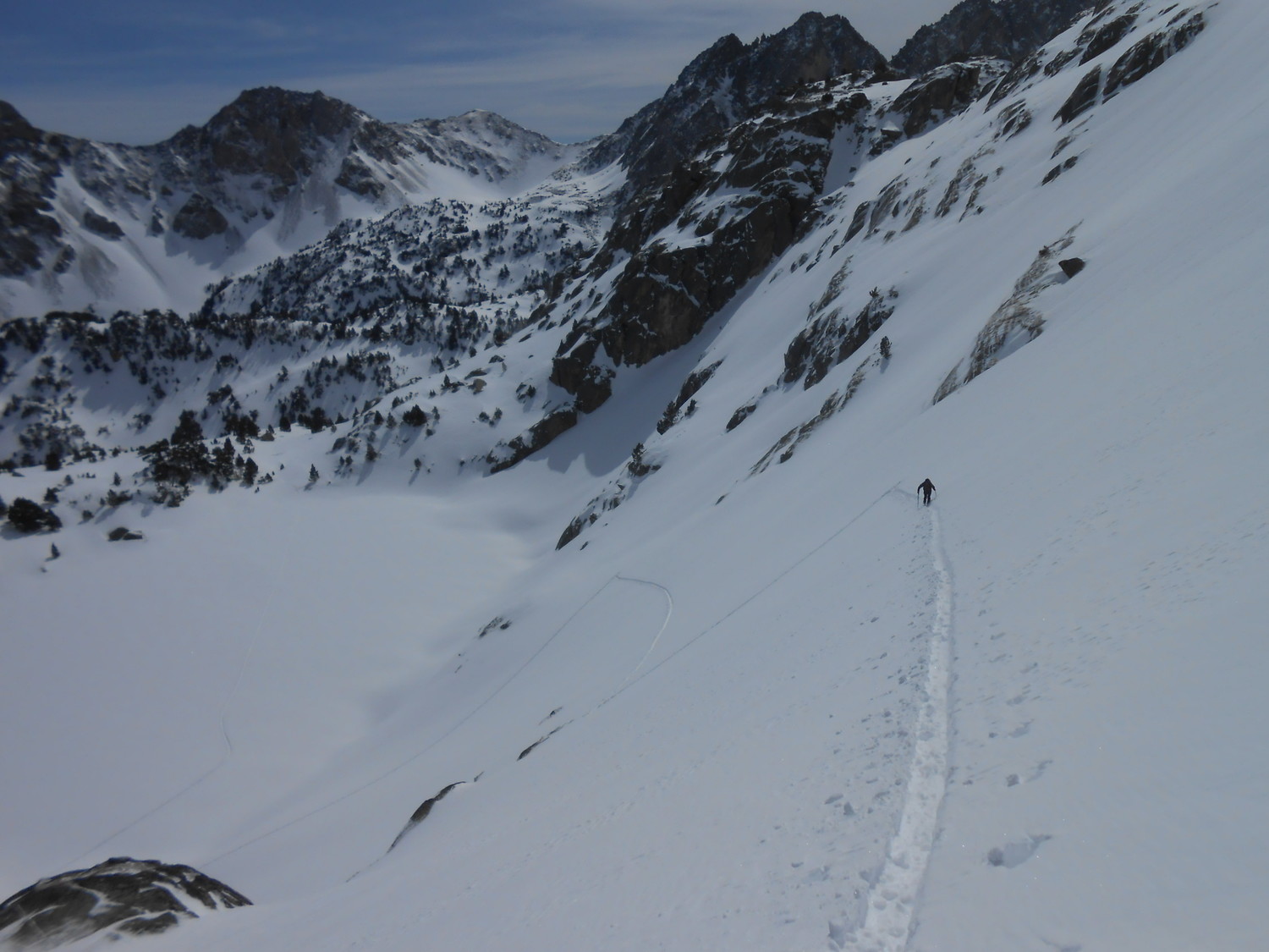 Changement de traceur entre estany Bou et Estany Blau
