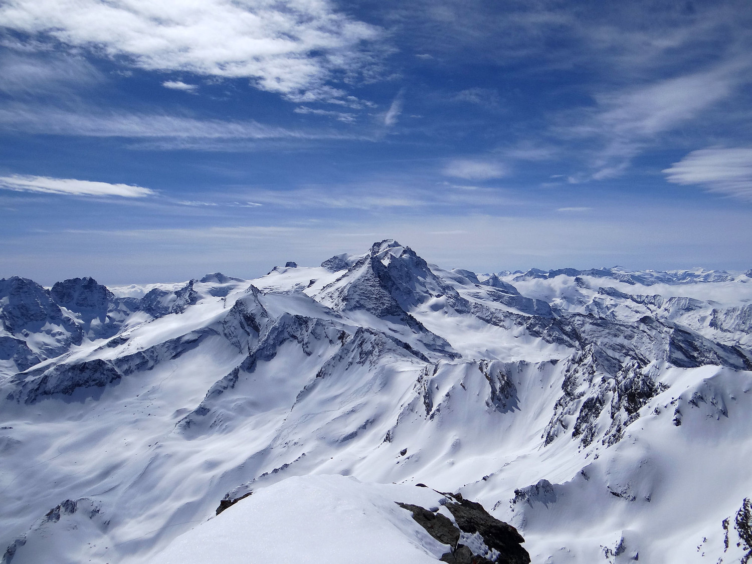 Depuis le sommet vue au S