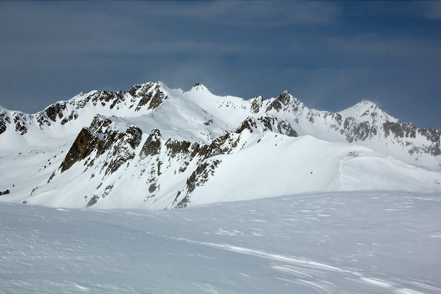 Pic des Quatre Termes, pic du Midi depuis Tuhou de Cloutou