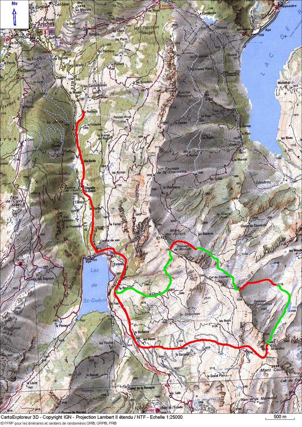 Parcours du col des meudes