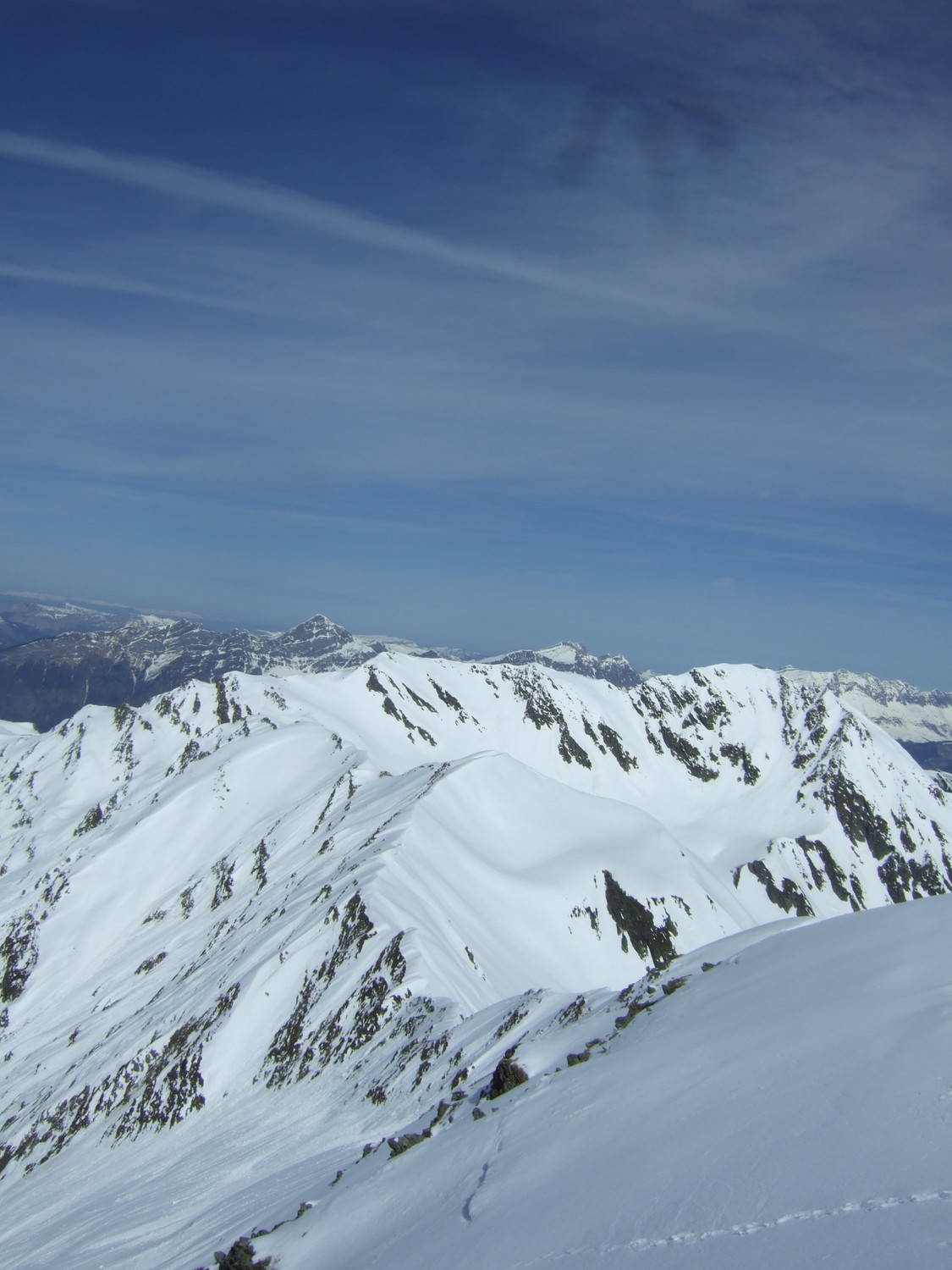 Pointe Grange Journée : Arête Nord depuis le sommet