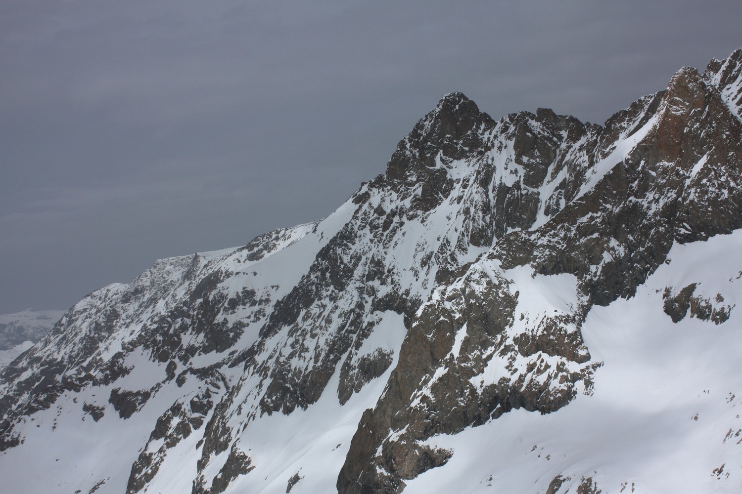 Pic de la grave vue depuis le col du Replat