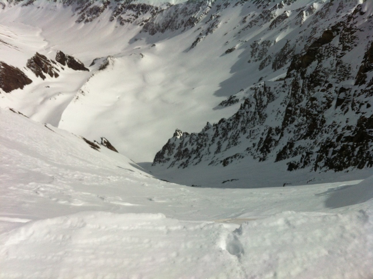 Couloir NE du Golliat: pas une trace..