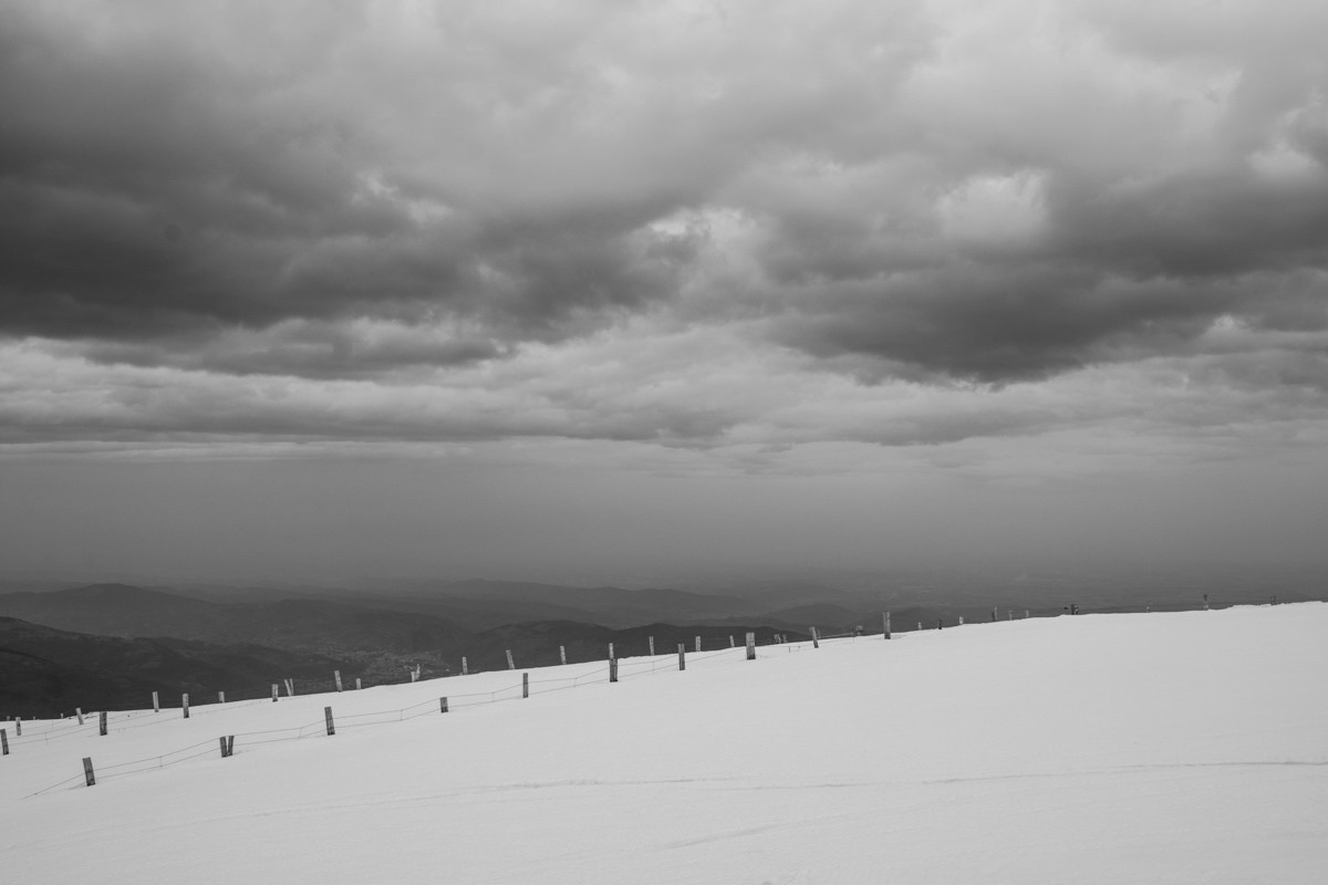 en route vers le Mont Fourcat, ciel de foehn