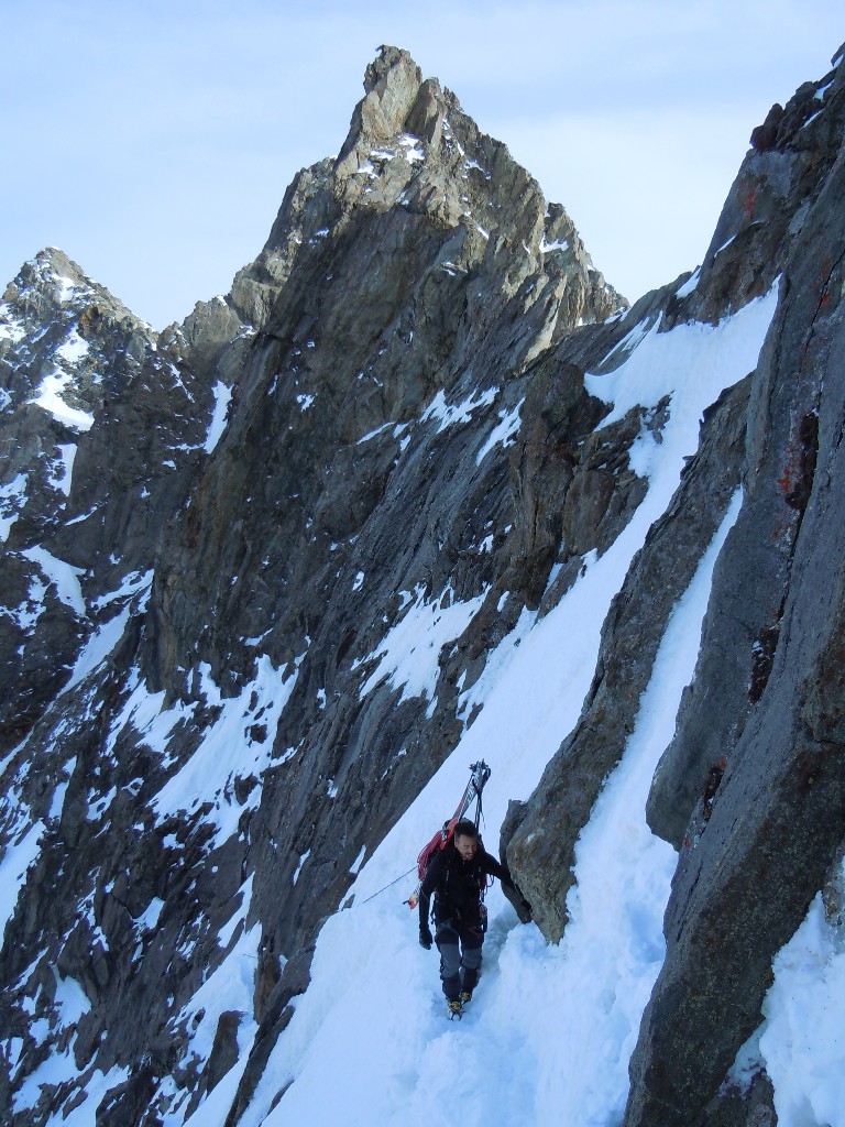 Traversée pour atteindre le col