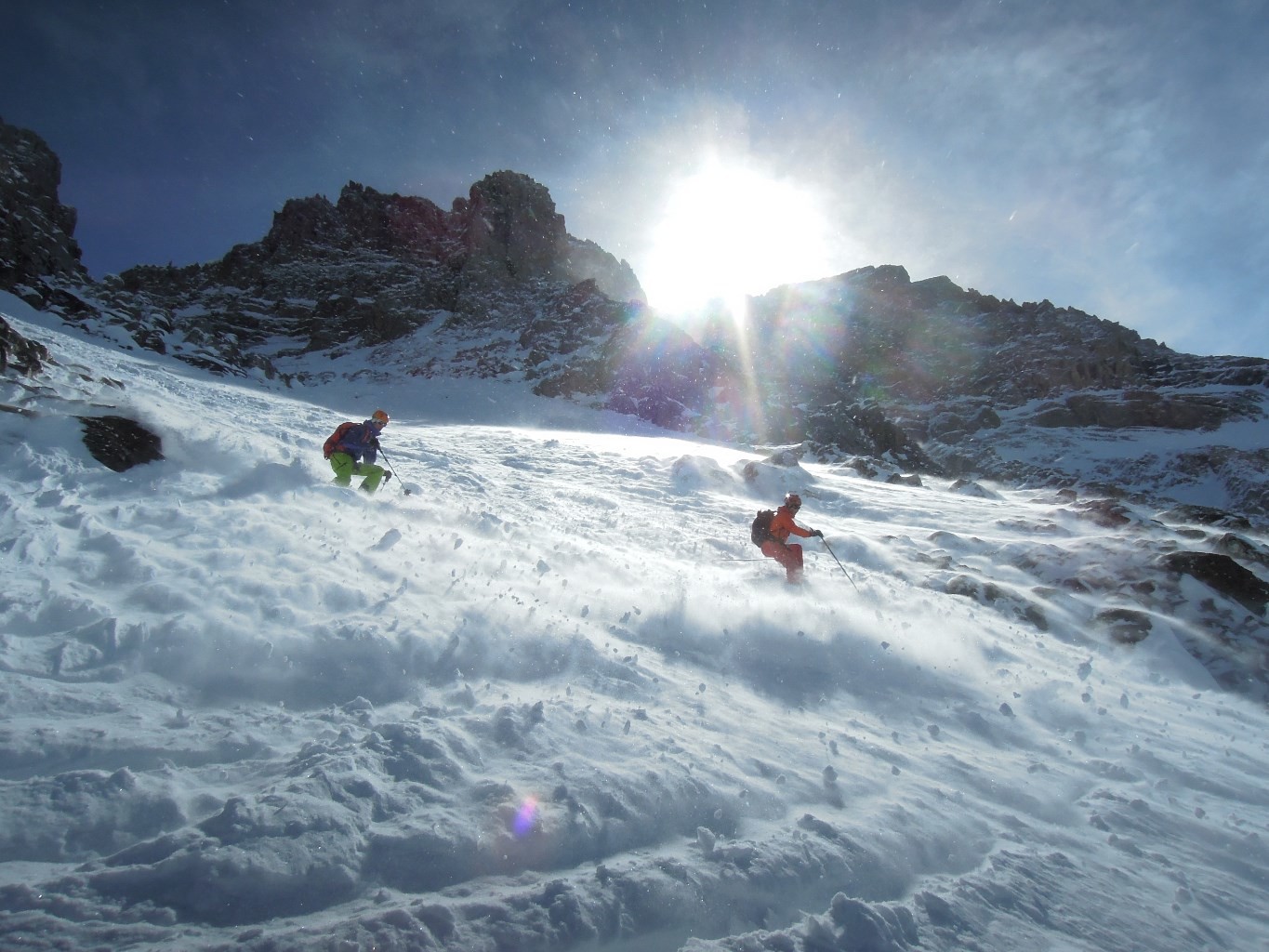 Dans le bas, à nouveaux les spindrifts
