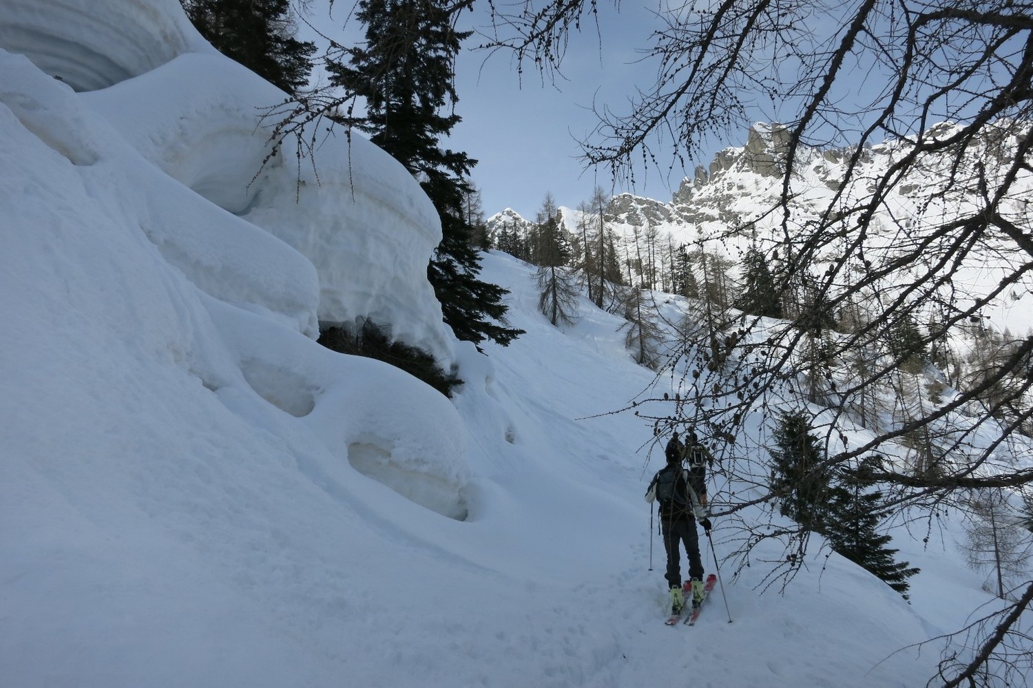 Neve abbondante fin dalla partenza