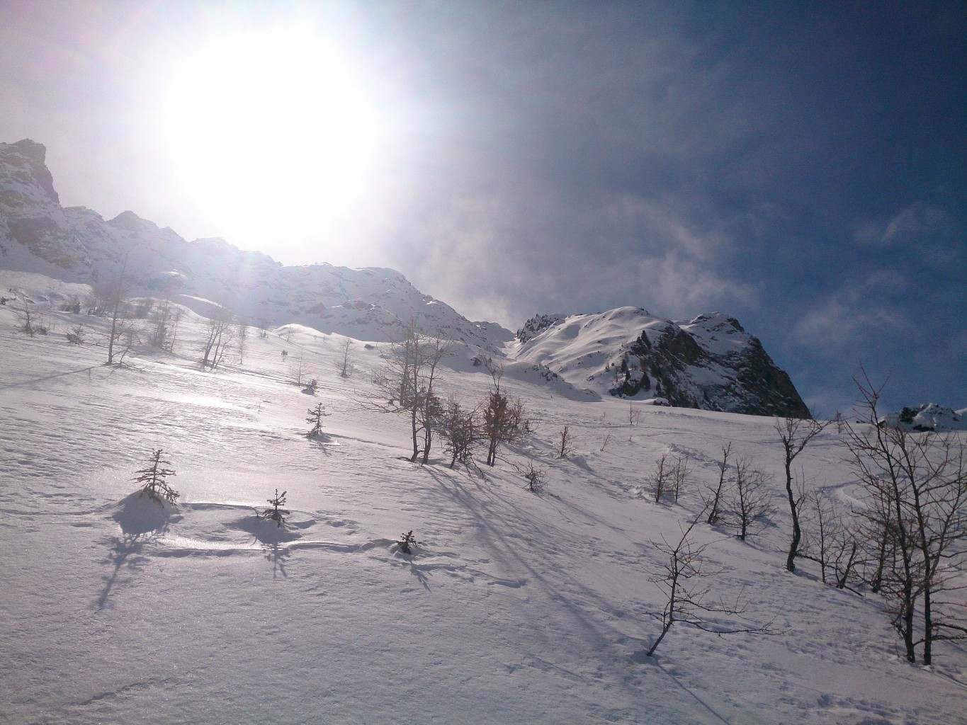 Revers d'Orny et couloir N du Châtelet en vue