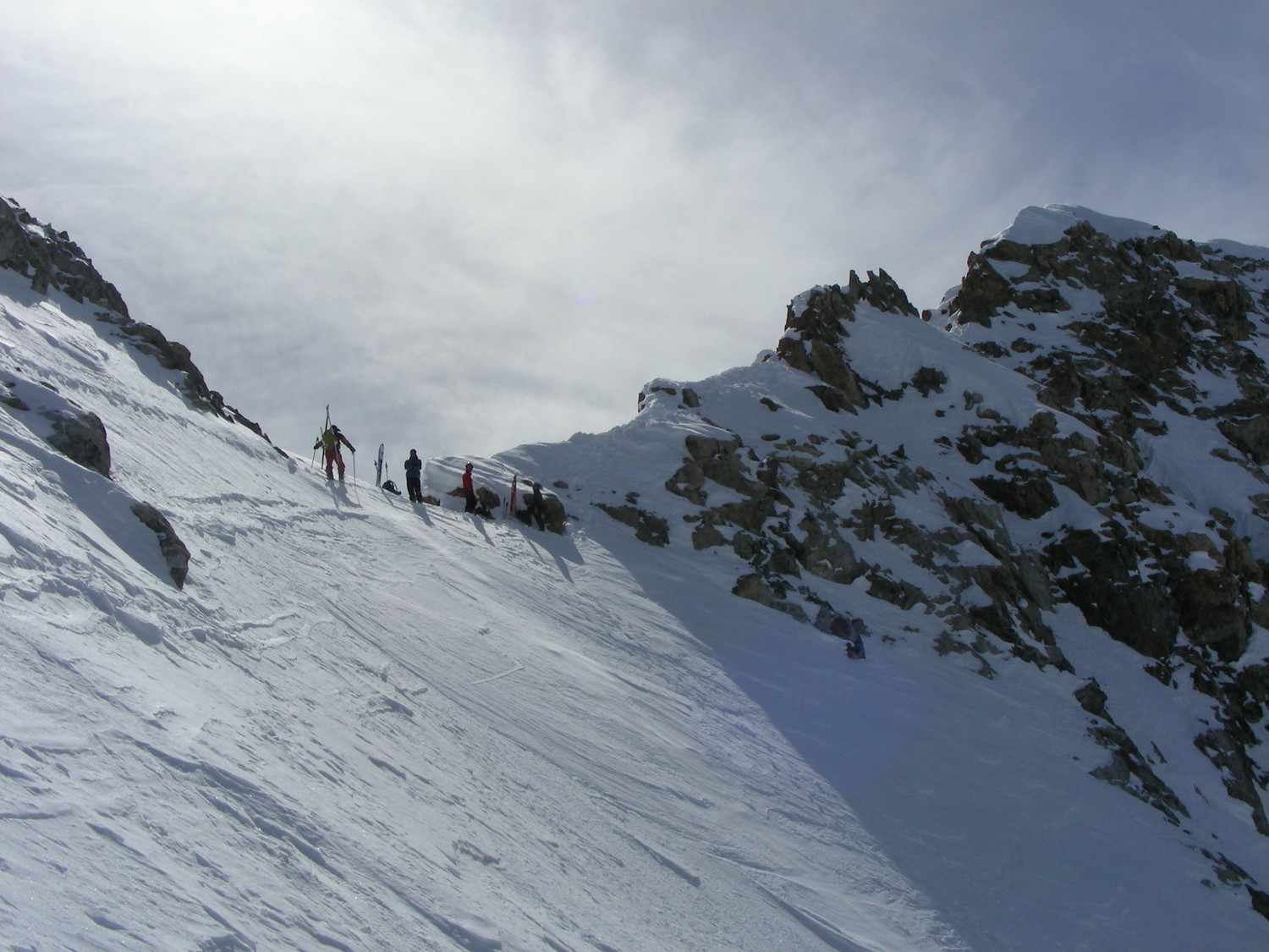 On s'est arrêté au collu sous la crête rocheuse