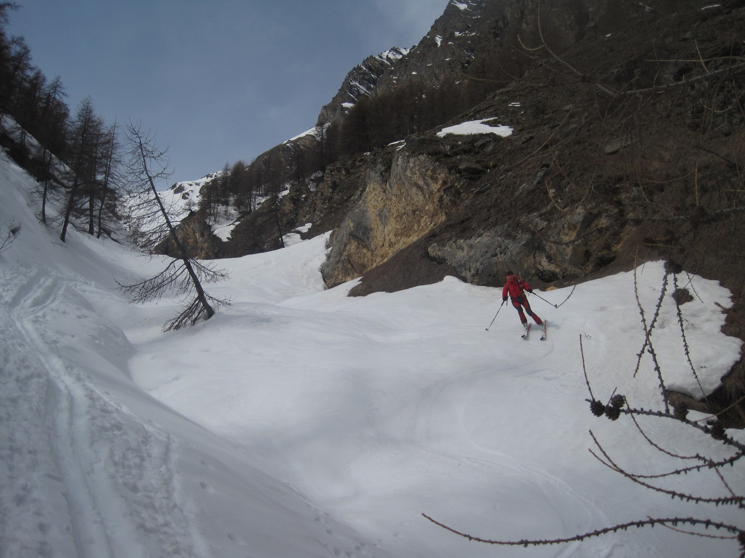 Nel canyon sopra il ponticello a q. 1950m
