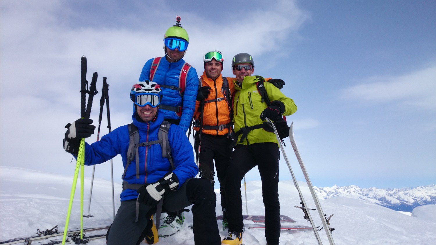 il gruppo in vetta