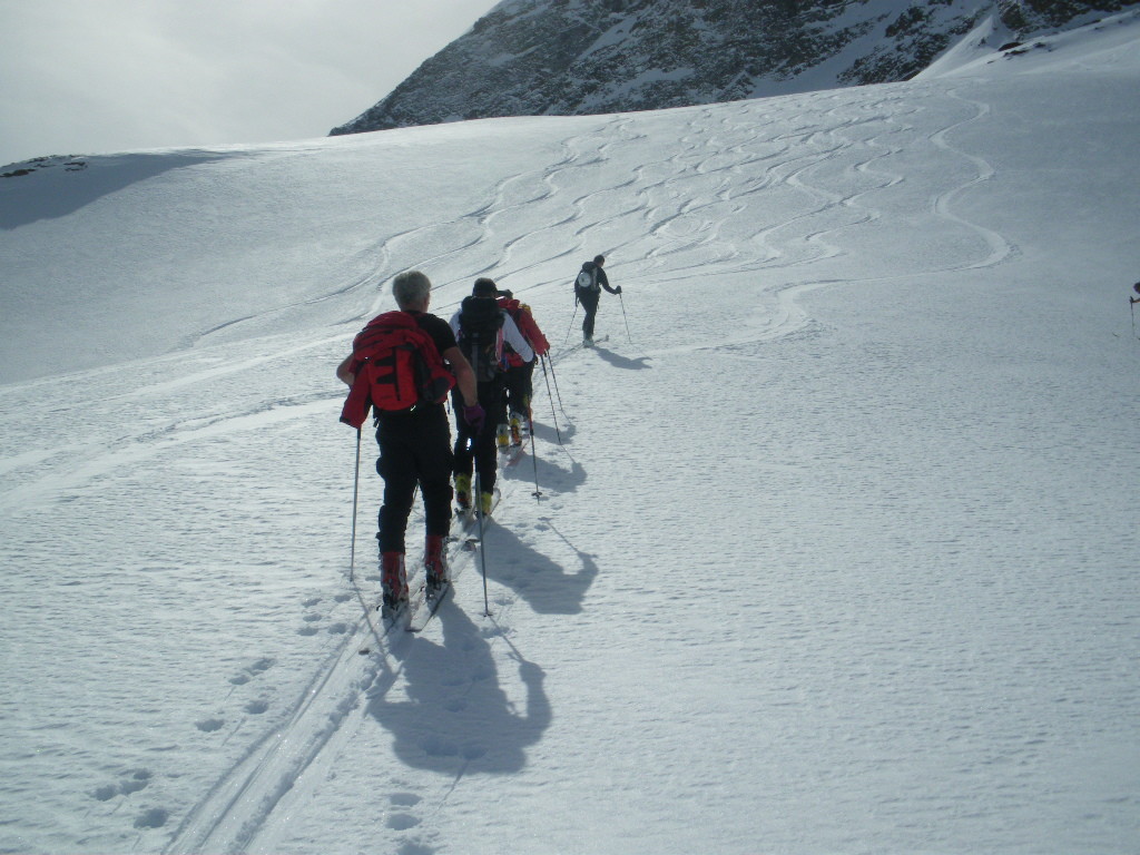 deviazione verso il traverso di salita