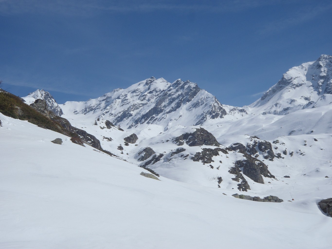 En arrivant au refuge du Ruitor.