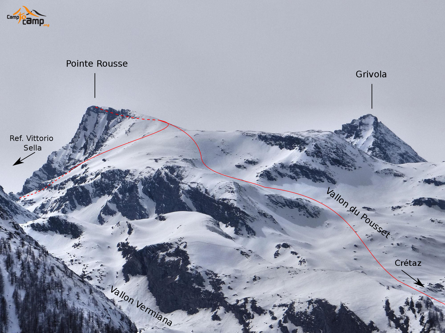 Partie haute pointe Rousse (Grivola)