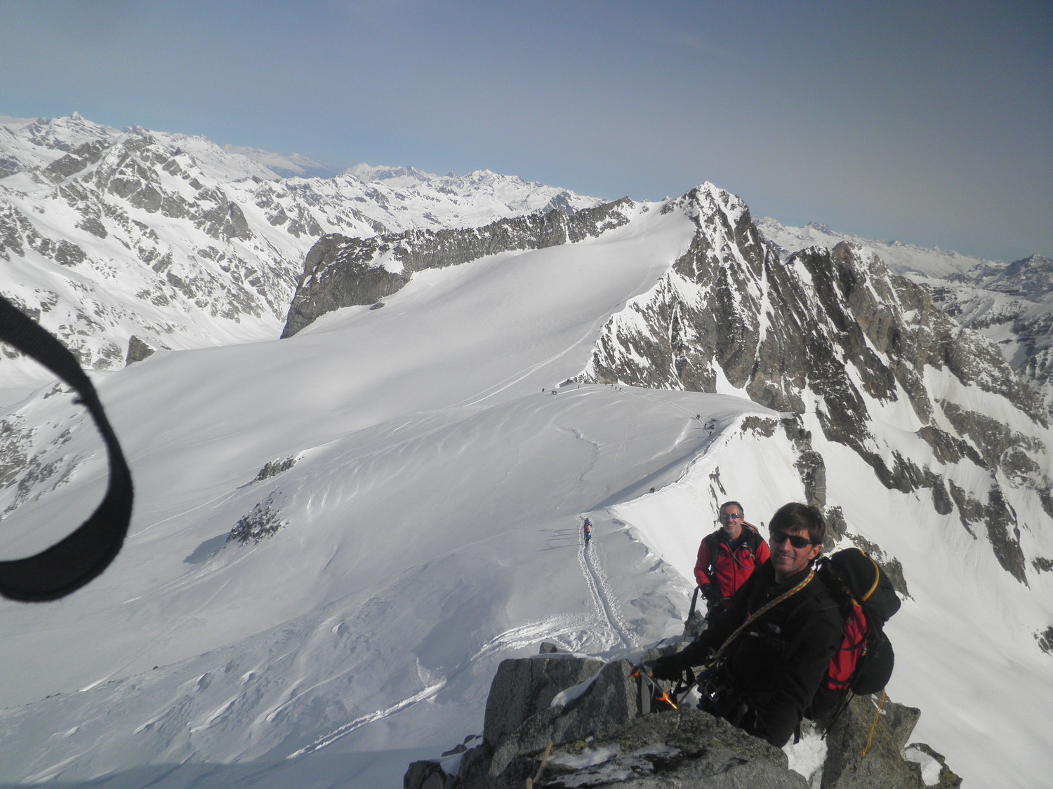 Pietro e Guido in cima sulle roccette