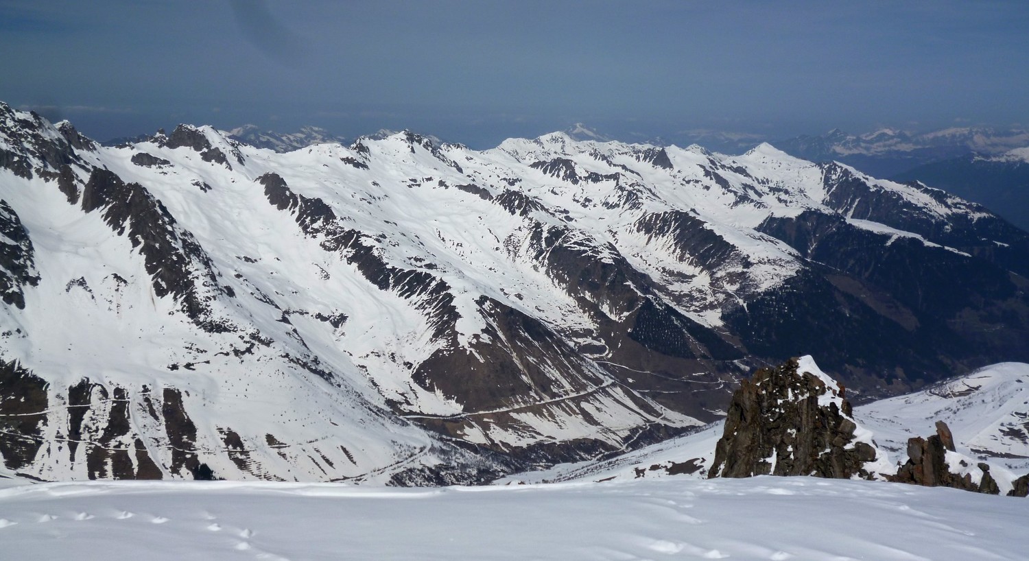 Enneigement des combes E de Lauzière.
