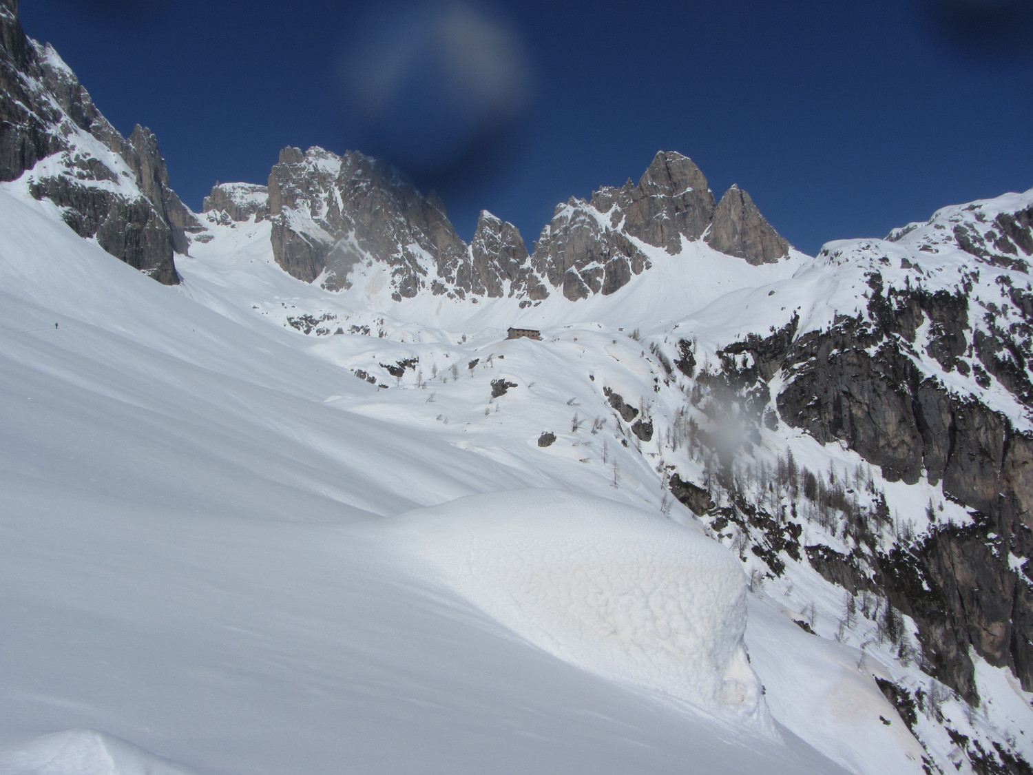 Nel Vallon Popera salendo alla Forcella Fulmini di Popera.