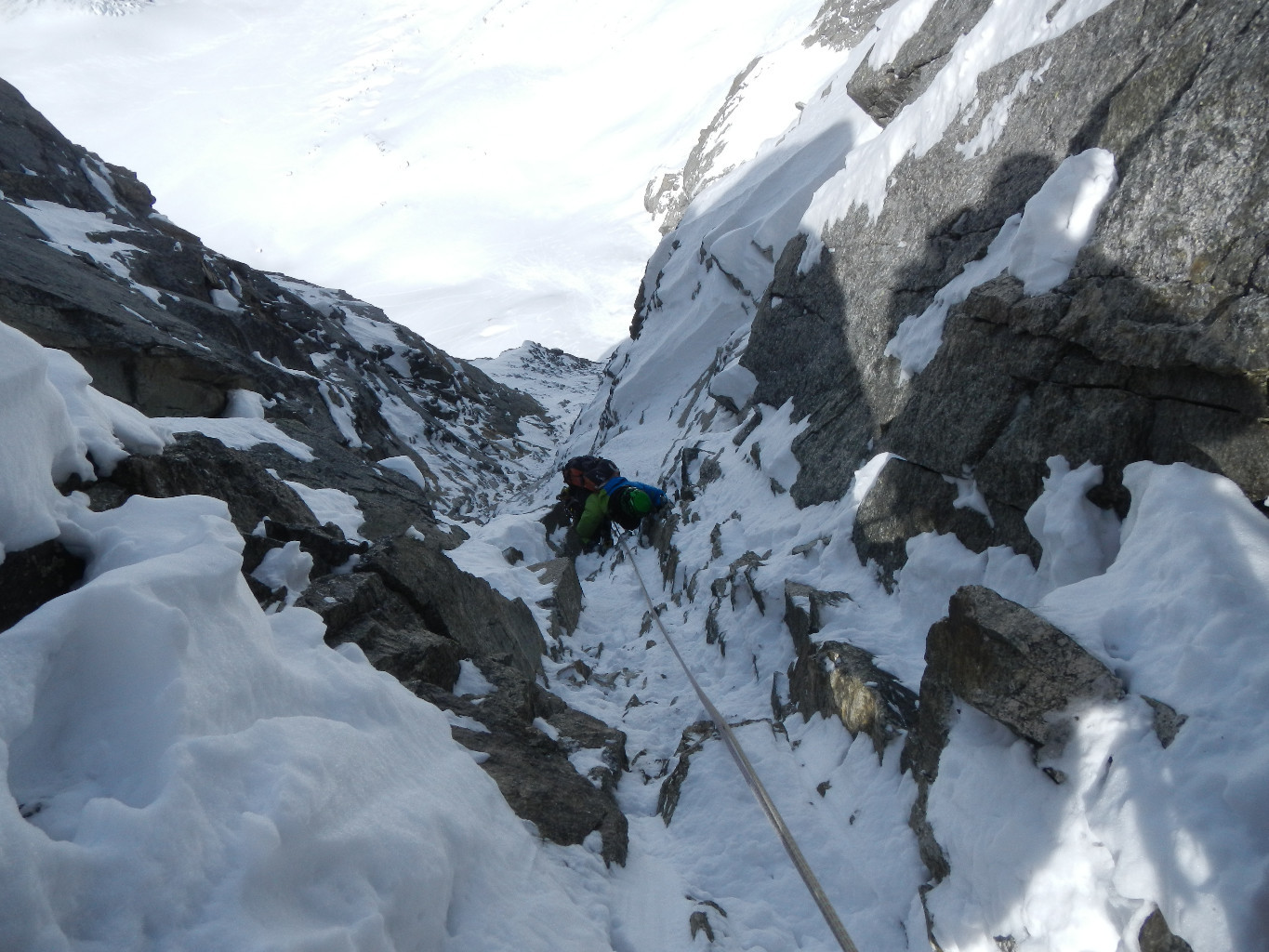 Sortie en mixte neige rocher pourri