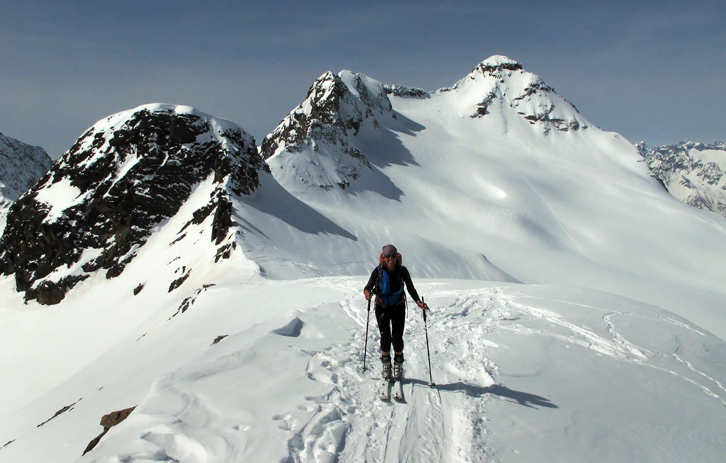 Piz Cancian; Nadia nei pressi del colle 3019 m...