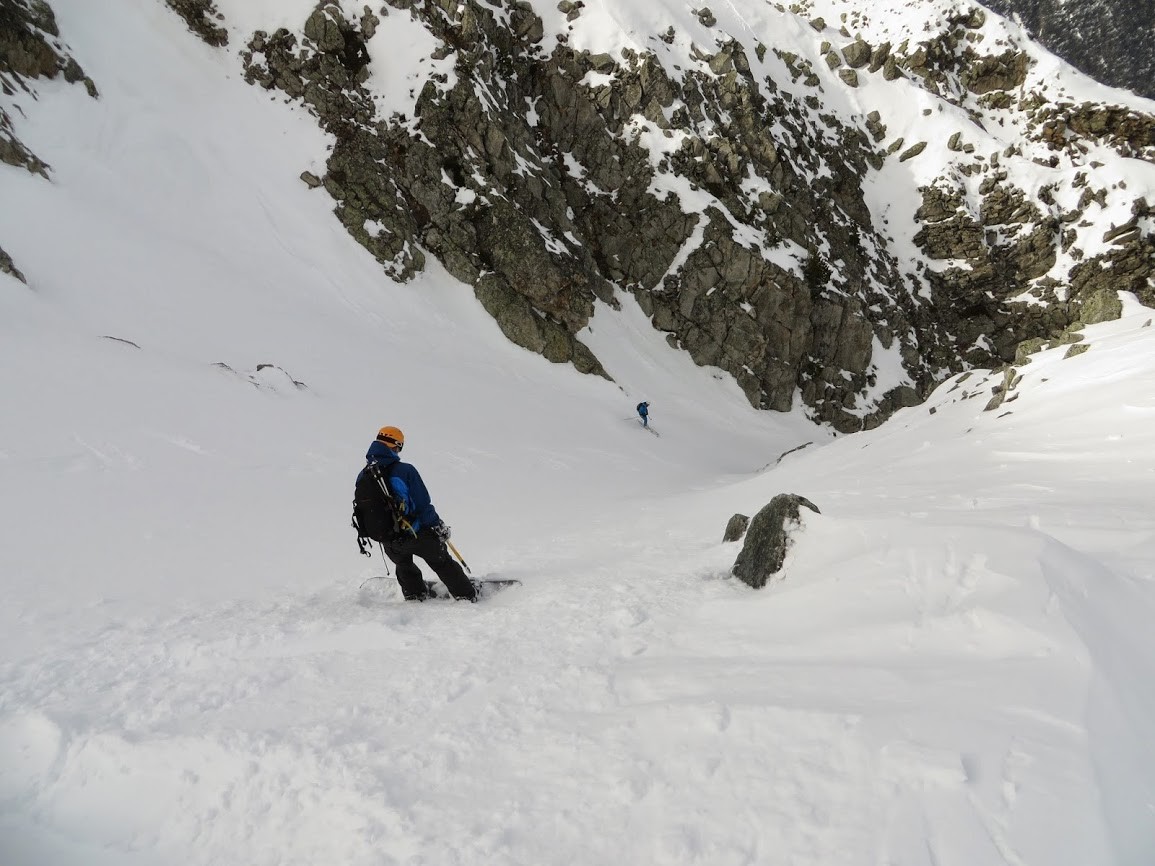 Partie centrale du couloir NE du Creux de chettes